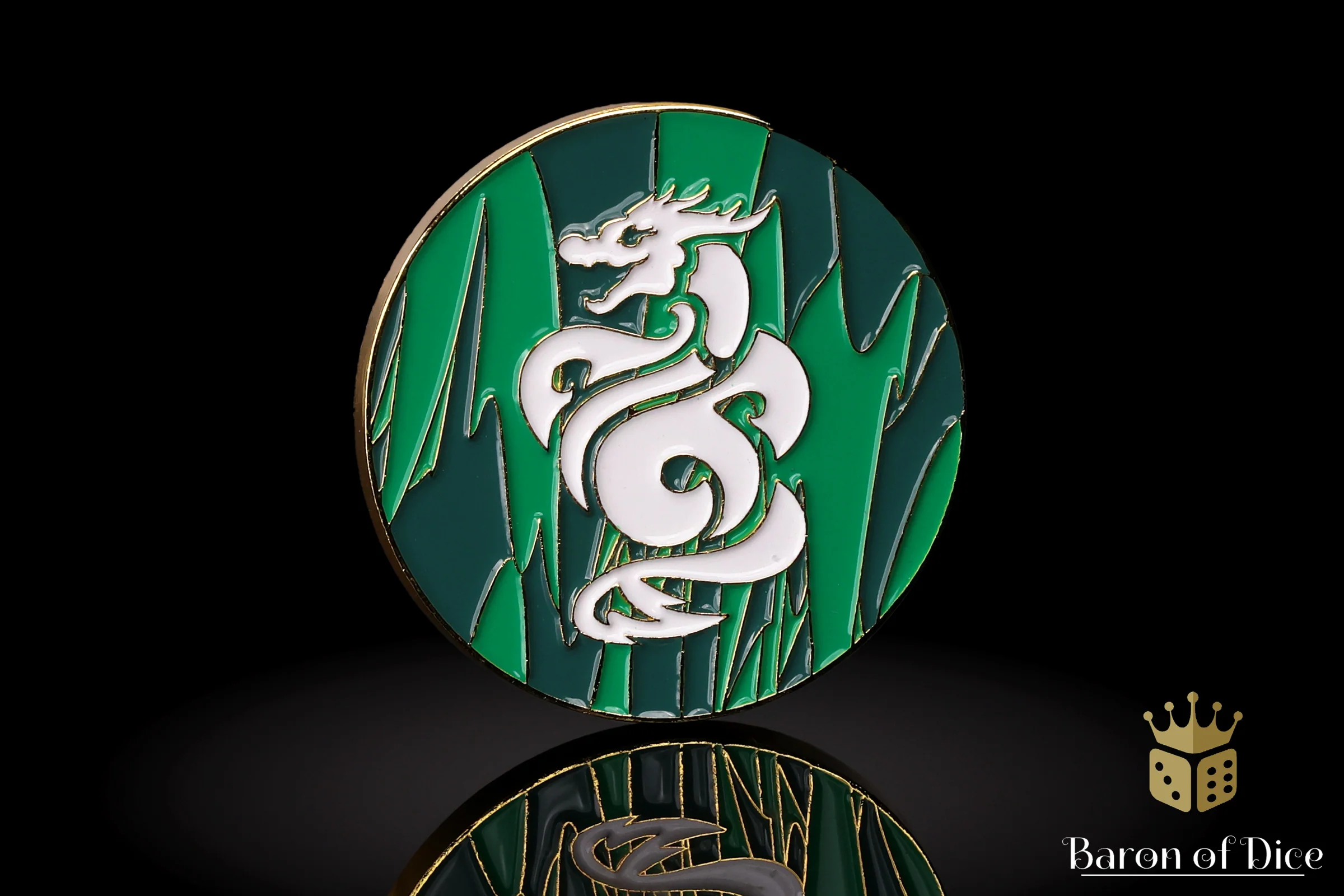 Metal Combat Gauge | Baron Coin™ Compatible | Jade Dragon - Image 4