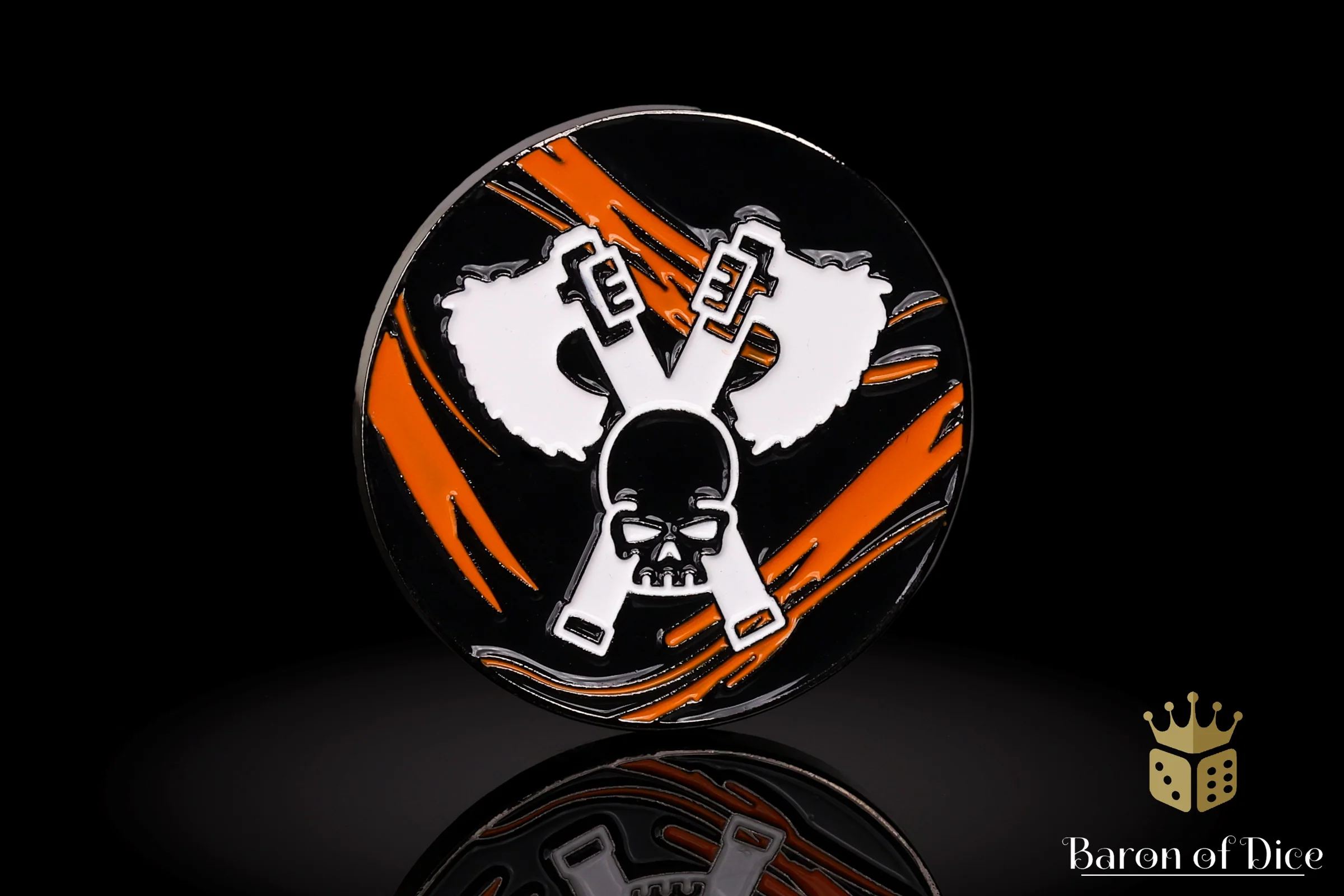 Metal Combat Gauge | Baron Coin™ Compatible | Skull Grinders | Black Lava - Image 4