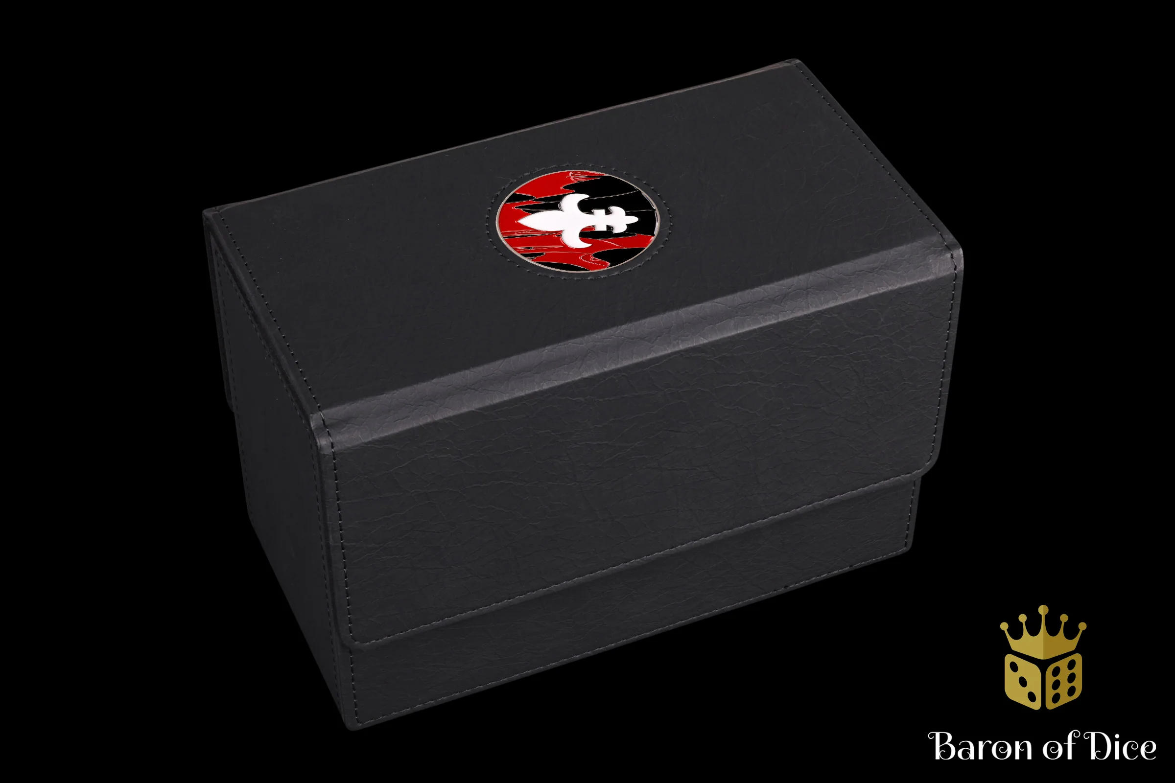 Fleur De Lis | Red | Wargaming & Datasheet Box | Baron's Coin™ Compatible