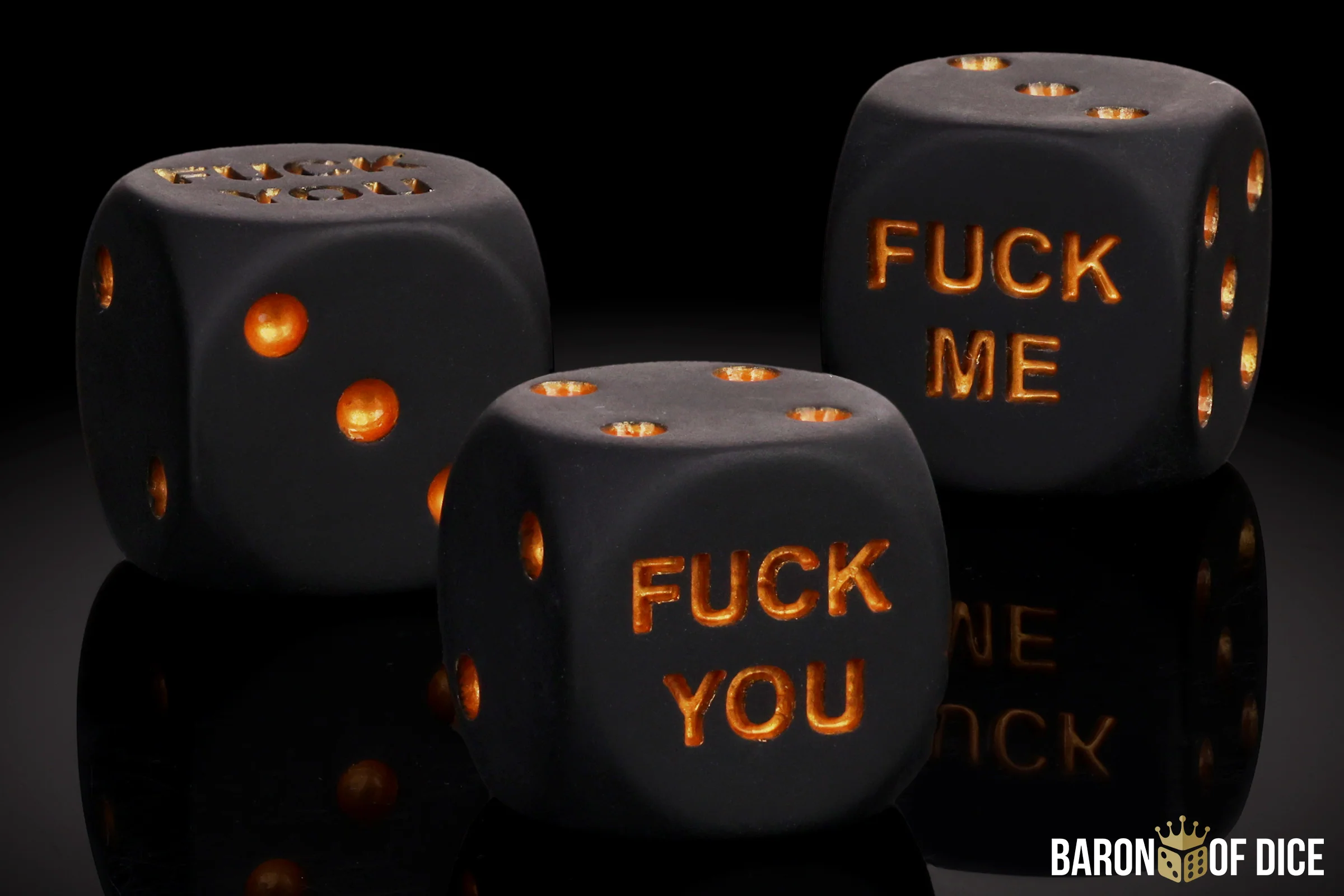 F**k Me & F**k You Dice | Matte Black - Image 4