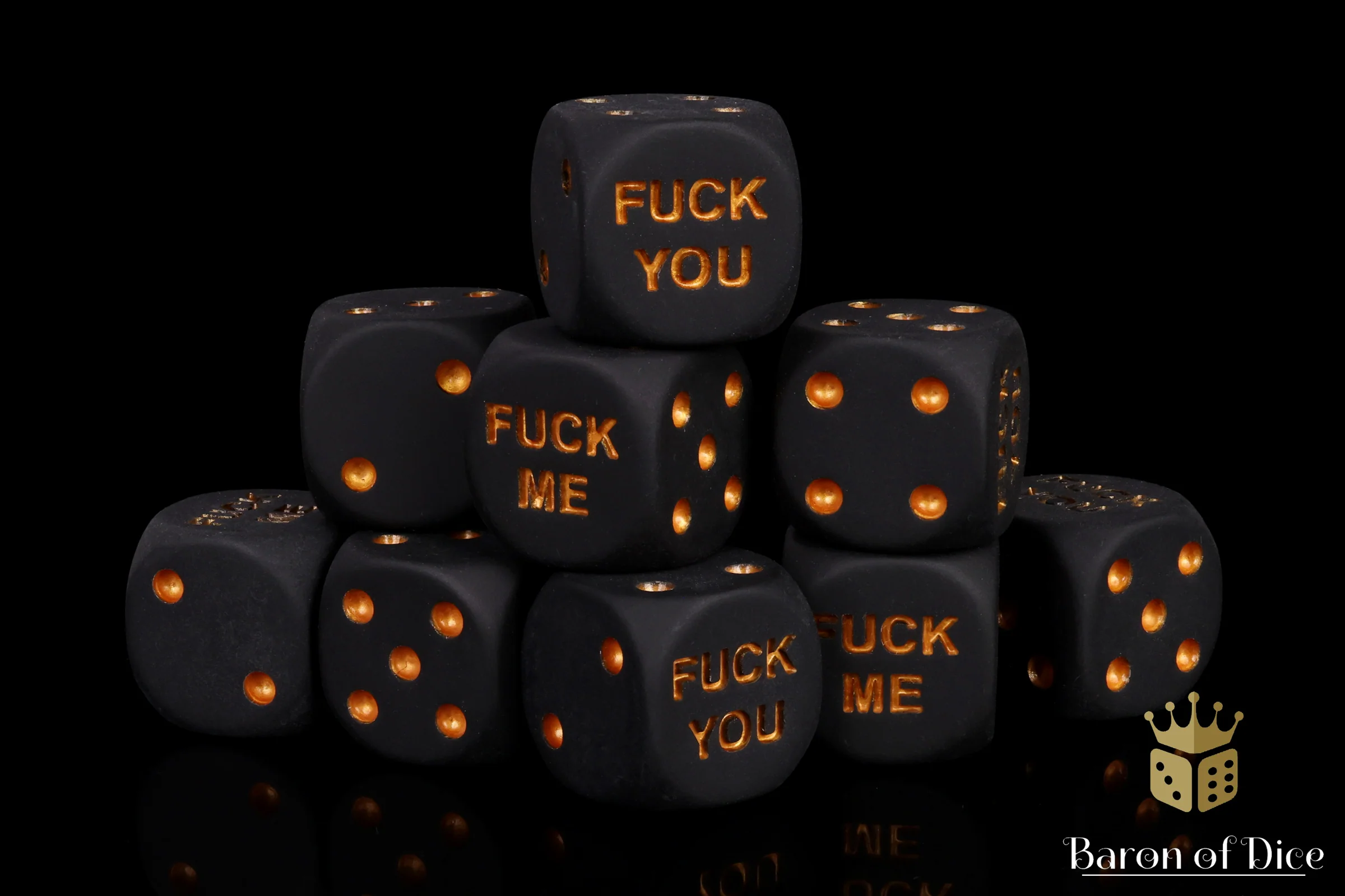 F**k Me & F**k You Dice | Matte Black - Image 7