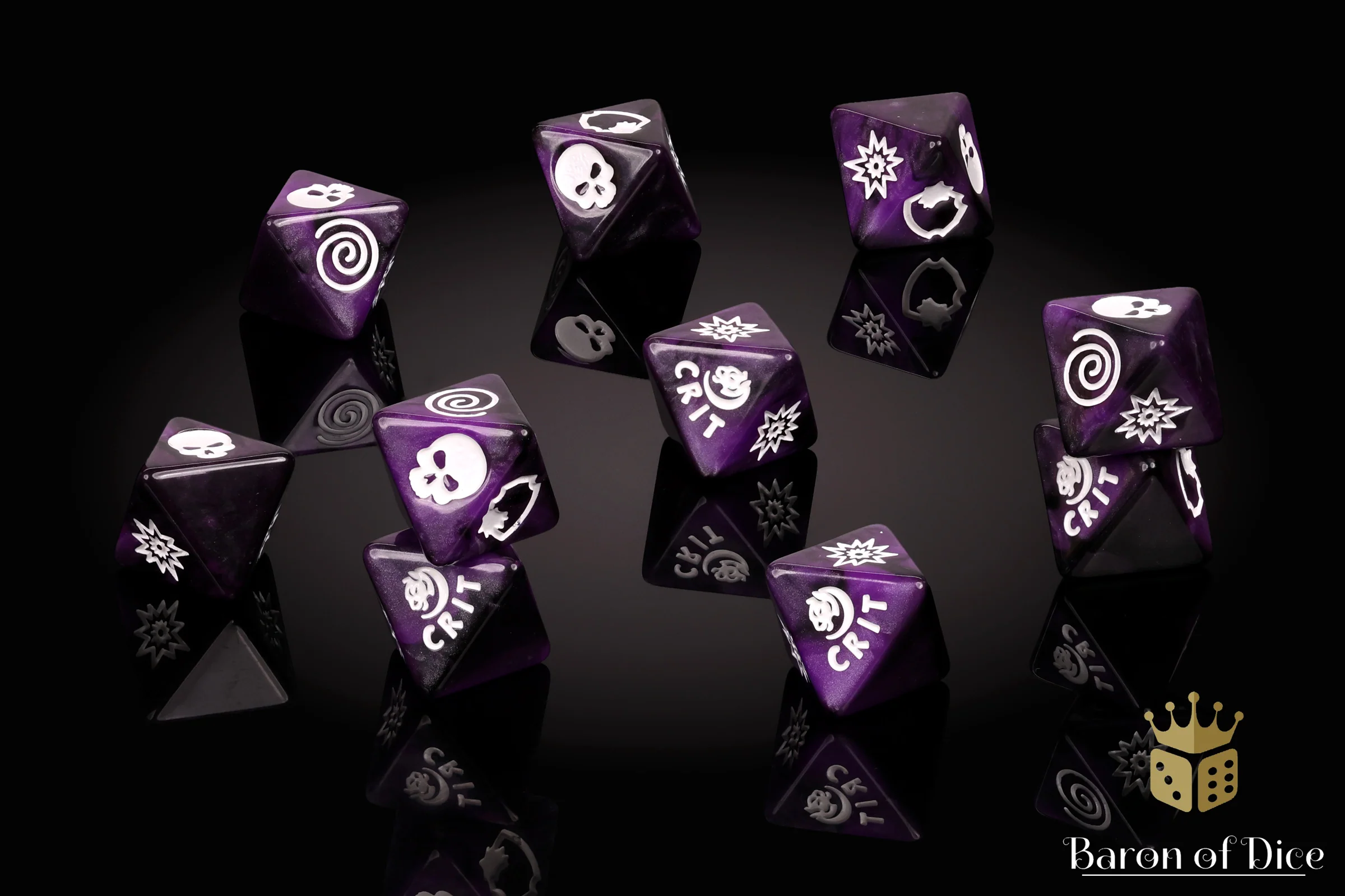 Panther Purple D8 Dice Set - Image 2