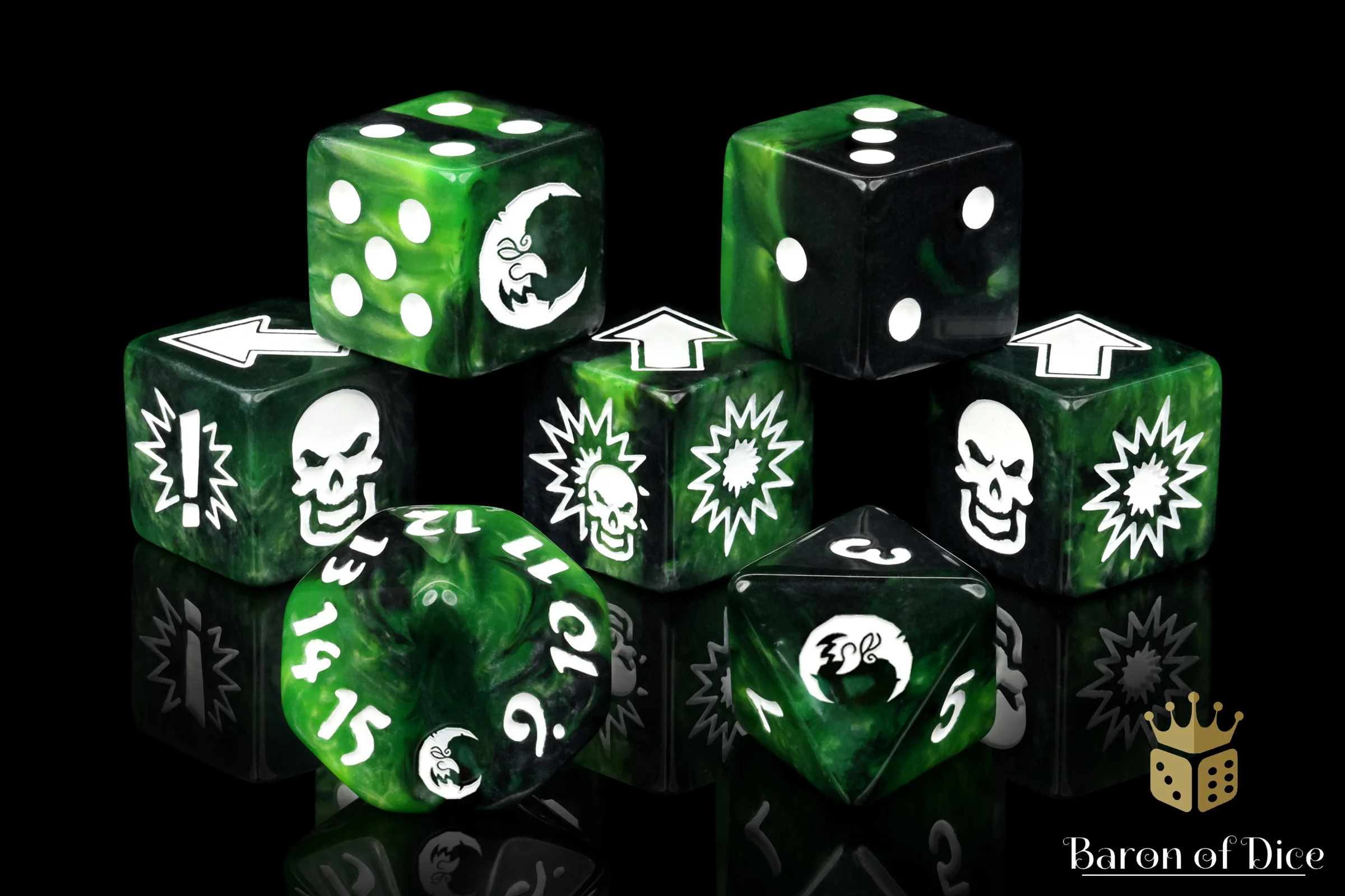 Warp Green - Bloody Football Dice (Set of 7) - Image 10