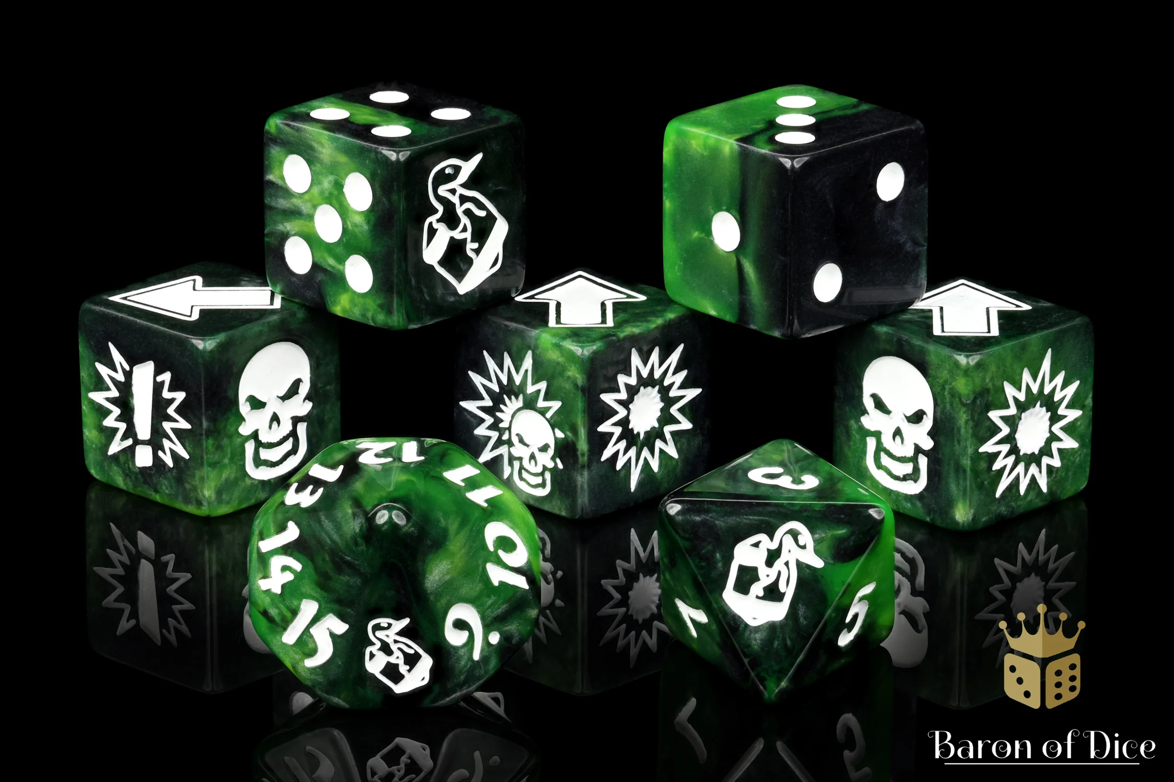 Warp Green - Bloody Football Dice (Set of 7) - Image 12